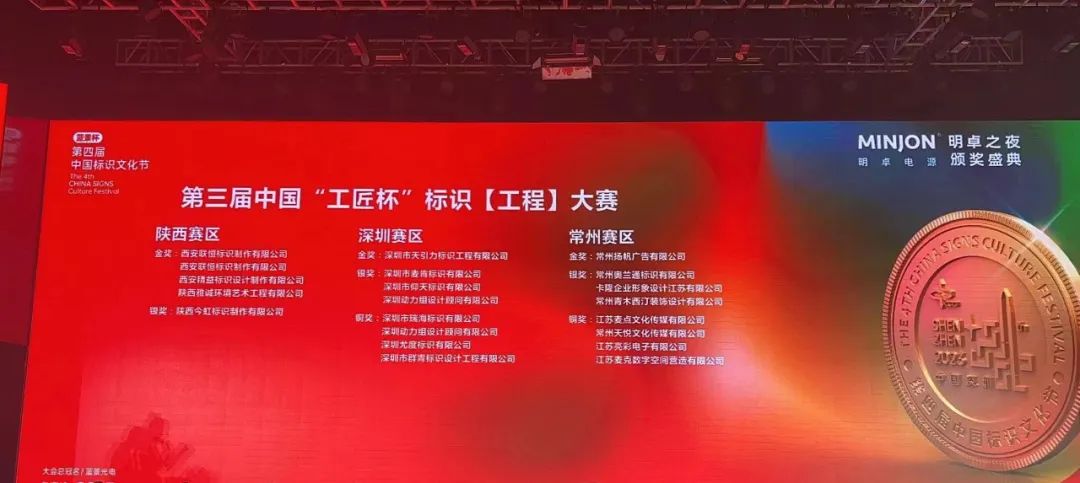 江蘇亮彩榮獲第三屆中國工匠杯”標(biāo)識【工程】大賽常州賽區(qū)銅獎